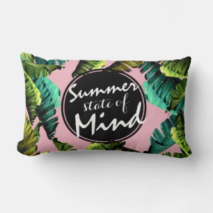 Trendy Tropical Banana Blätter Sommer Staat Lendenkissen