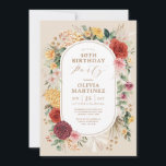 Trendy Tropical Blume Rustikale Pampas Geburtstag Einladung<br><div class="desc">Dieses elegante Design besticht durch verschiedene Aquarellfloralen, die mit grünem Blattwerk und luftigem Pampasgras in verschiedenen Rot-, Rot-, Blau-, Gelb- und Grüntönen vermischt sind. Personalisieren Sie die Einladung mit Ihren Daten und wenn Sie gewollt, um den Stil und die Platzierung des Textes weiter zu ordnen, klicken Sie bitte auf den...</div>