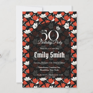 Trendy Tulip Themed Daughter’S Birthday Einladung