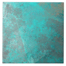 Trendy Türkis und Grau Keramik Tile