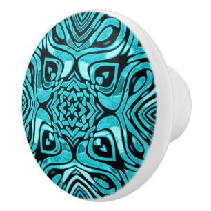 Trendy Turquoise Aquamarin Blue Angesagt Bohemisch Keramikknauf