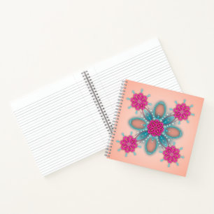 Trendy Turquoise Fuchsia Fashion Notizbuch