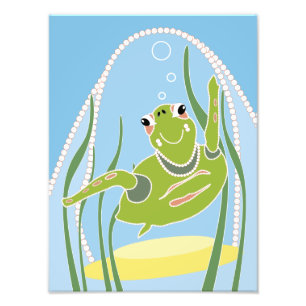 Trendy Turtle Print Fotodruck