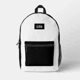 Trendy Two-Tone School Style with Personalization Bedruckter Rucksack