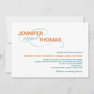 Trendy Typografie Moderne Hochzeitseinladungen Einladung