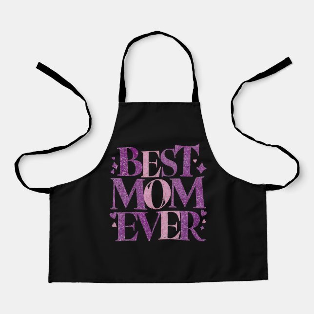 Trendy Typografy Best Mama jemals Schürze (Vorderseite)