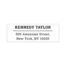 Trendy Typografy Text Individuelle Name Rücksendea Permastempel