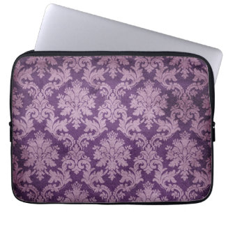 Trendy u. Mod-lila Damast-Laptop-Hülse Laptopschutzhülle