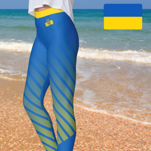 Trendy Ukraine & Ukrainische Flag Mode / Sport Leggings