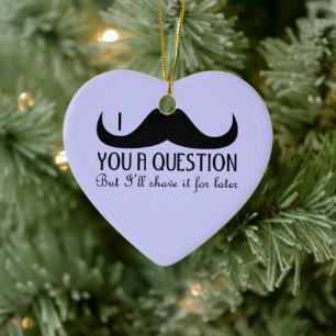Trendy und cooler i-Schnurrbart Sie eine Frage Keramikornament