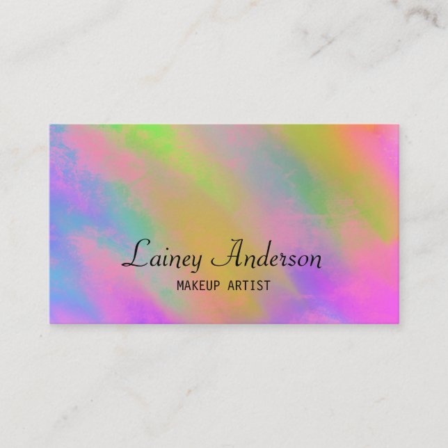 Trendy Unique Neon Pink Blue Visitenkarte (Vorderseite)