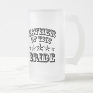 Trendy Vater der Braut Mattierte Bier-Tasse Mattglas Bierglas