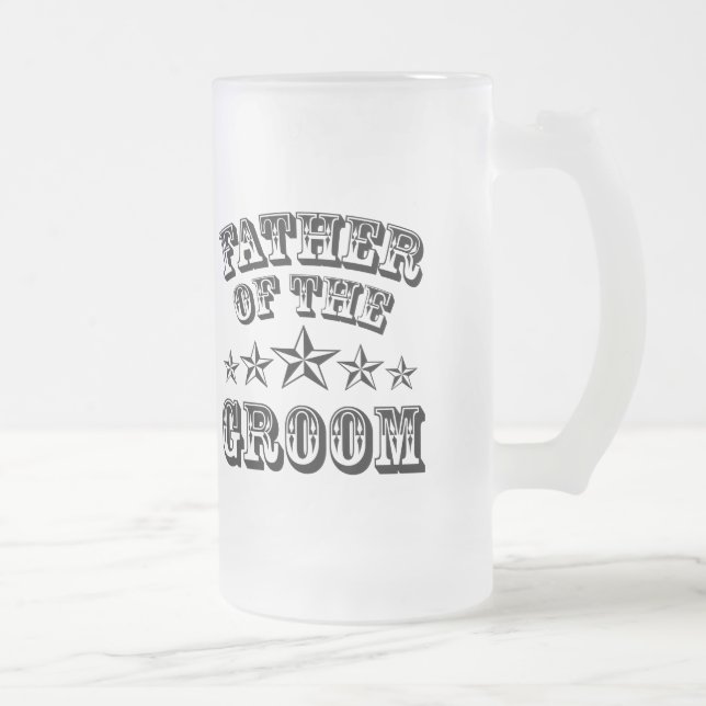 Trendy Vater der Groom Mattierte Bier-Tasse Mattglas Bierglas (Rechts)