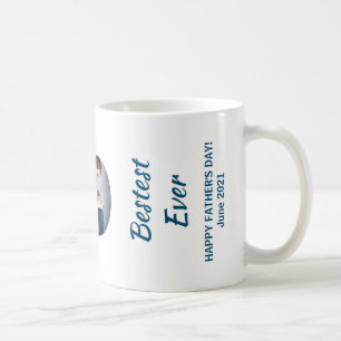Trendy VATER Transparent Bester Vater seit 3 Fotos Kaffeetasse