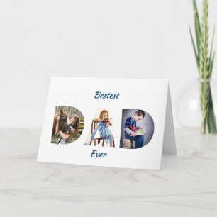 Trendy VATER Transparent Bester Vater seit 3 Fotos Karte