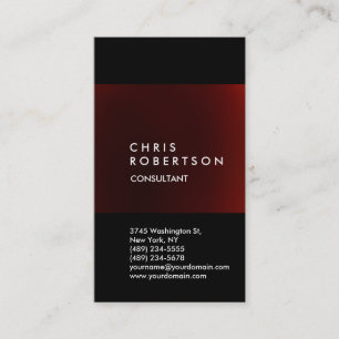 Trendy Vertical Black Strip Business Card Visitenkarte