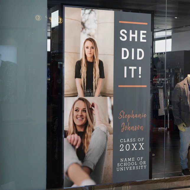 Trendy Vertical Foto Collage Abschluss Banner (Von Creator hochgeladen)