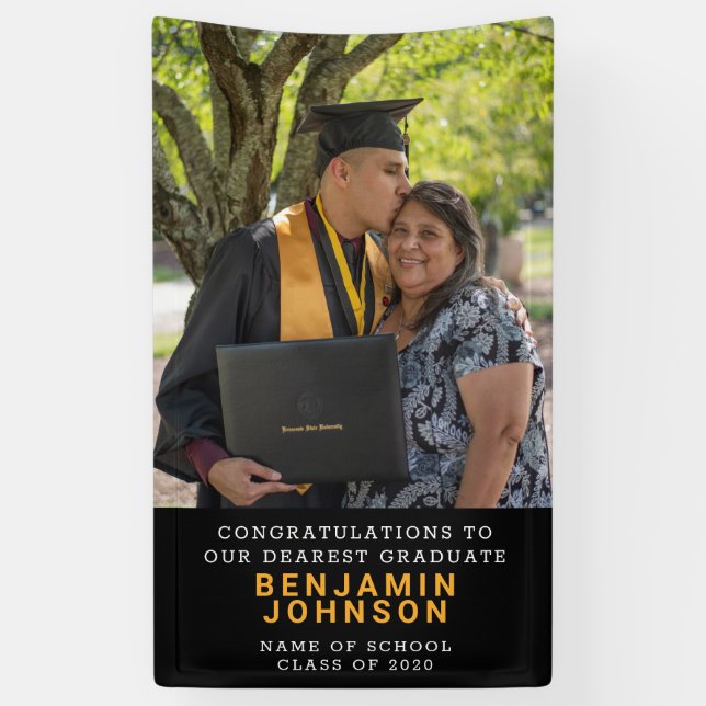 Trendy Vertical Graduate Foto Abschluss Banner (Vertikal)