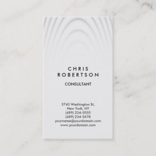 Trendy Vertical Gray Waves Muster Business Card Visitenkarte