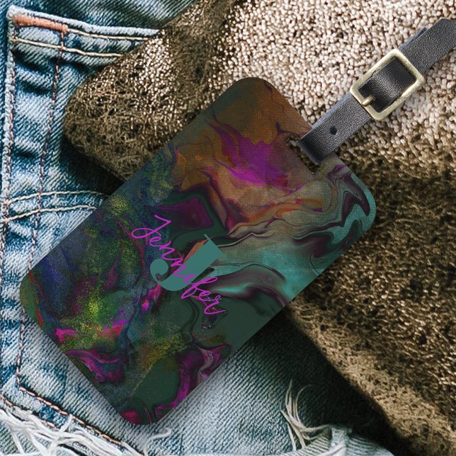 Trendy Vibrany Marble Wirbel Gepäckanhänger (Von Creator hochgeladen)