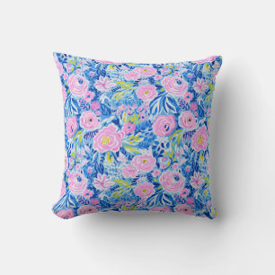 Trendy Vibrany Summer Resort Chic floral Mode Kissen