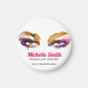 Trendy Vibrany Watercolor Eye Makeup Artist Magnet