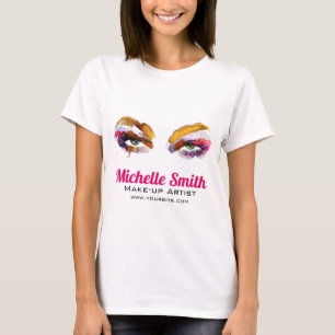 Trendy Vibrany Watercolor Eye Makeup Artist T-Shirt