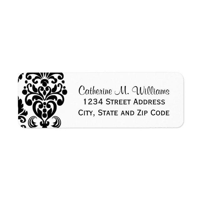 Trendy Viktorianisch Black Lace Damask (Vorne)