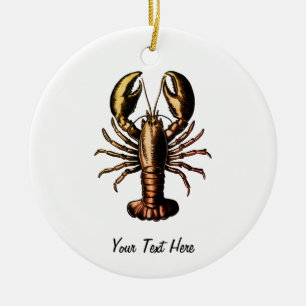 Trendy Vintag Hummer Personalisiert Keramik Ornament