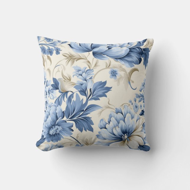 Trendy Vintag Inspiriert Blumenmuster Kissen (Vorderseite)
