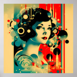 Trendy Vintag Retro Style Poster