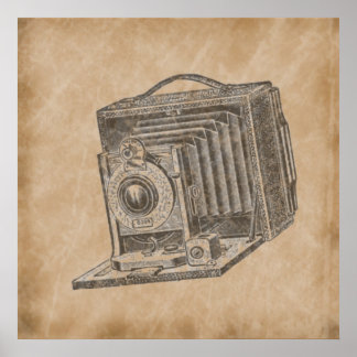 Trendy Vintage Camera Poster