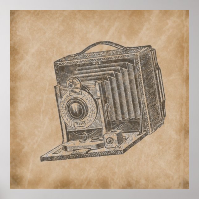 Trendy Vintage Camera Poster (Vorne)