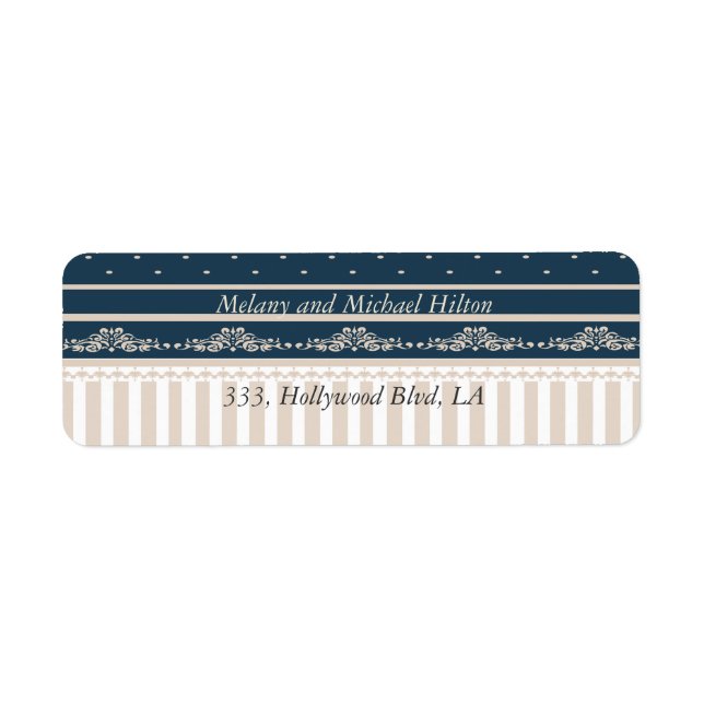 Trendy Vintage Damaskalstreifen (Vorne)