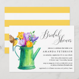 Trendy Watercolor Blume Hochzeitsfest Brautparty Einladung