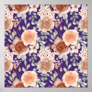 Trendy Watercolor Blume Poster