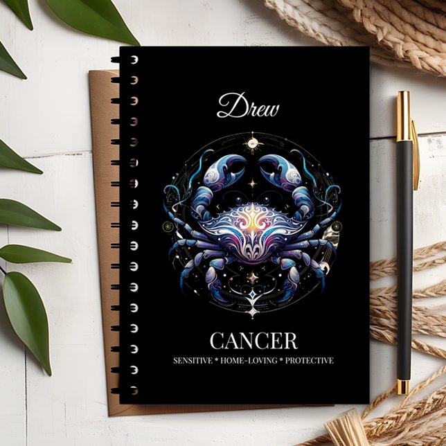 Trendy Watercolor Cancer Zodiac Journal Notizbuch (Von Creator hochgeladen)