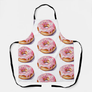 Trendy Watercolor Donut Pattern Schürze