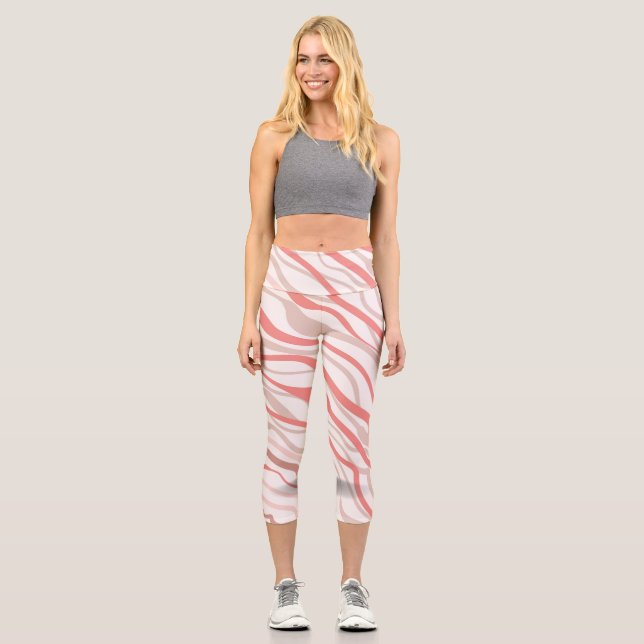 Trendy Watercolor Gemusterte Leggings (Vorderseite)