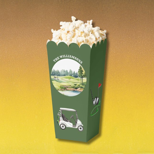 *Trendy Watercolor Golf Oriented Course Cart Geschenkschachtel (Von Creator hochgeladen)