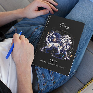 Trendy Watercolor Leo Zodiac Journal Notizbuch