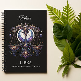 Trendy Watercolor Libra Zodiac Journal Notizbuch