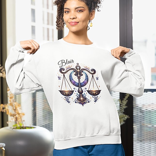 Trendy Watercolor Libra Zodiac Sweatshirt (Von Creator hochgeladen)