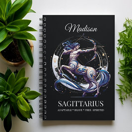 Trendy Watercolor Sagittarius Zodiac Journal Notizbuch