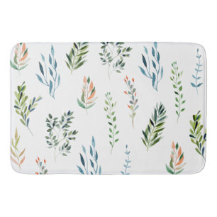 Trendy Watercolor Verlassend Elemente Badematte