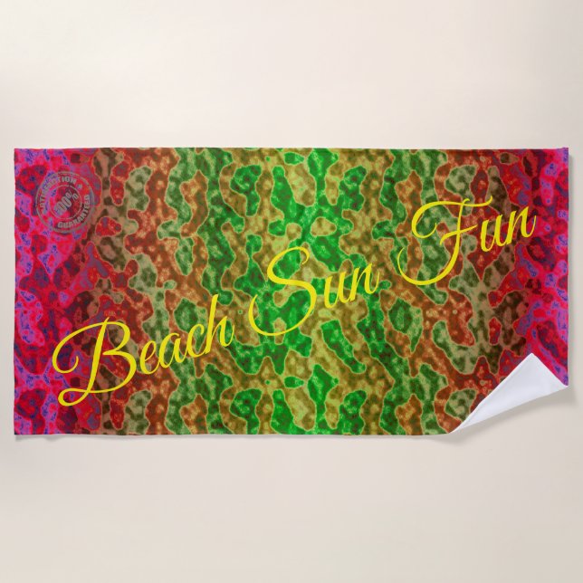 Trendy Waves Strandtuch (Vorderseite)