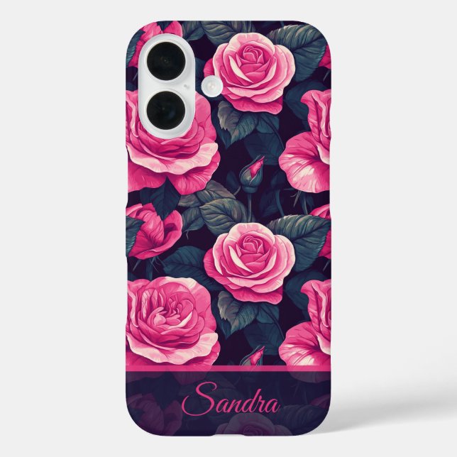 Trendy Wedding Favors Rose Name iPhone 16 Hülle (Rückseite)