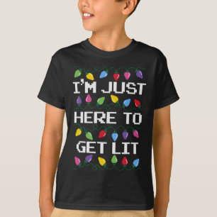 Trendy Weihnachten bin ich nur hier, um Lit Christ T-Shirt