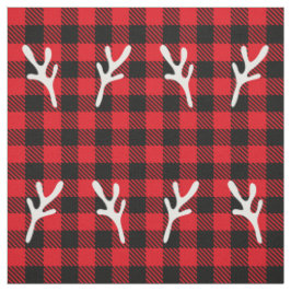 Trendy Weihnachtsmuster Buffalo karierte Rentiere Stoff