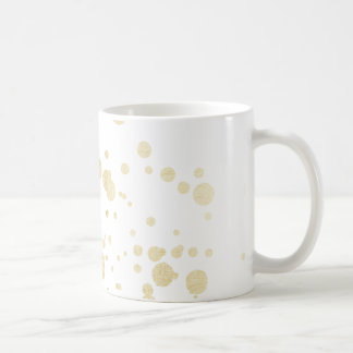 Trendy weißes punktiert Imitat-Goldeleganter Kaffeetasse